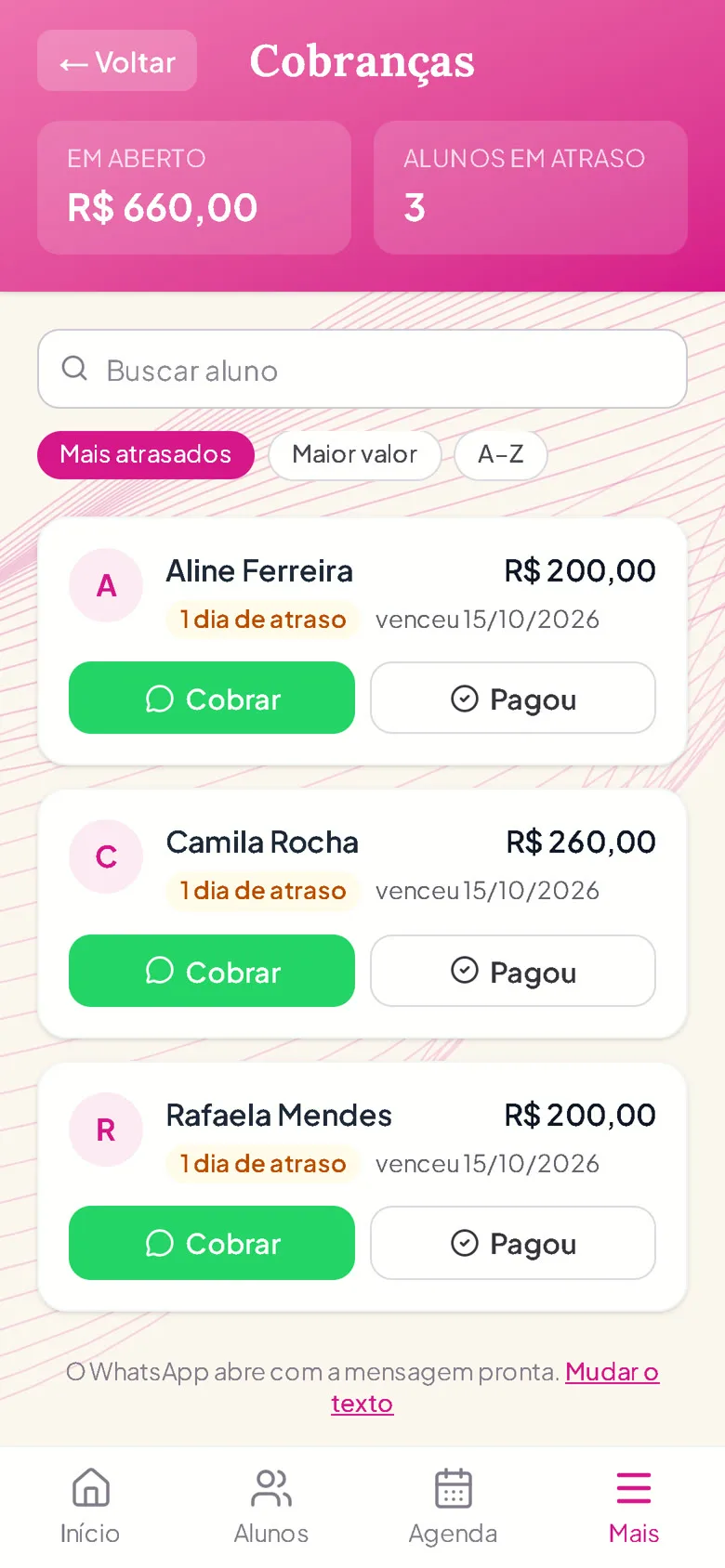 Pare de correr atrás de mensalidade